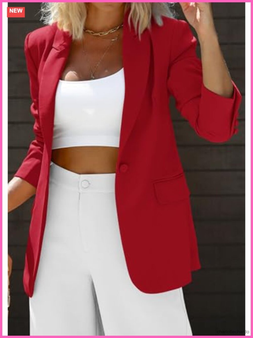 Womens Blazer 2026 Fall Business Casual Oversized Twill Long Sleeve Lapel Notch - Picture 3 of 6